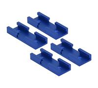 SIXRUN Connecteur de Menuiserie en Alliage D'aluminium Lisse, Pièces D'intersection de Voie en T pour Charpentiers, Longueur 80mm, 4 Pièces (BLUE)