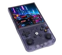 SIXRUN Console de Jeu Rétro Portable avec Puce RK3326 Écran HD 4 Pouces 720x720 Batterie 4000mAh Système Portable avec Double Joysticks (128G)