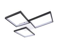 SIXRUN Construction Robuste, Plafonnier LED Moderne, Lampe Carrée à 3 Têtes, Faible Consommation Pour Chambre, Cuisine, Salon, Matériau Aluminium et Silicone.