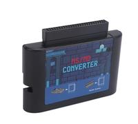 SIXRUN Convertisseur MS vers MD Adaptateur MD vers MS Lecteur de Cartes de Jeu MS-MD Compatible avec Mega Drive Genesis (BLACK)