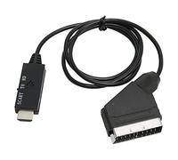 SIXRUN Convertisseur SCART vers Interface Multimédia HD Adaptateur 1080p 60Hz Câble Adaptateur SCART vers pour Appareils VHS Magnétoscope DVD Enregistreur