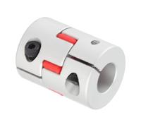 SIXRUN Coupleur D'accouplement D'arbre à Prune, Alliage D'aluminium Léger, Amortissement des Vibrations pour Appareils Mécaniques, D25 L30 1 Pièce (10mm-12mm)