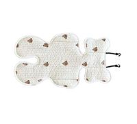 SIXRUN Coussin de Siège de Poussette pour bébé, Doux, en Pur Coton, Support pour Nouveau-nés, Respirant, Style Fin (Ours)