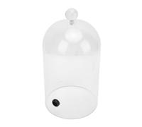 SIXRUN Couvercle de Dôme de Cloche à Fumer, Dôme de Fumoir à Cocktail Transparent en Acrylique avec Port en Caoutchouc, Couvercle Transparent pour Aliments et Boissons, Poignée Incluse, pour (24cm)