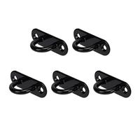 SIXRUN Crochet de Plafond Porteur en Acier Inoxydable pour Balançoire Suspendue, 5 Pièces Plaque à œil Ovale Noire pour Plafonds en Bois/béton et Plus (6MM)