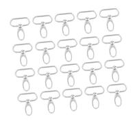 SIXRUN Crochets de Porte-clés à Clips de Déclenchement Pivotants, Fermoirs Polyvalents en Alliage de Zinc Durable pour le Bricolage, 20 Pièces pour un Usage Quotidien (32mm)