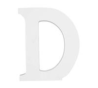 SIXRUN Décoration de L'alphabet en Bois Légère et Robuste Finition Polie 15 Cm de Hauteur Blanc Grande Lettre en Bois à Suspendre au Mur pour Fête de Mariage Décoration de la Maison (4)