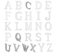 SIXRUN Décoration de L'alphabet en Bois Légère et Robuste Finition Polie 15 Cm de Hauteur Blanc Grande Lettre en Bois à Suspendre au Mur pour Fête de Mariage Décoration de la Maison (7#35)