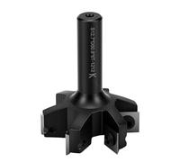 SIXRUN Défonceuse à Plaque, Fraise à 6 Lames, Diamètre de Coupe 2 Pouces, | Mèche de surface CNC, lames en carbure de tungstène, outil de rabotage du bois, aplatissement d\'établi, Compatible avec