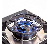 SIXRUN Dessous de Plat Antidérapant en Fonte pour Cuisinière, Support Durable pour Cuisinière à Gaz, Support Universel de 17 Cm pour Table de Cuisson Wok, adapté à Toutes les Familles (BLACK)