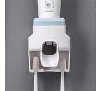 SIXRUN Distributeur Automatique de Dentifrice Mural pour Salle de Bain, Adultes et Enfants, Matériau ABS (bleu nordique)