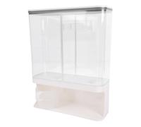 SIXRUN Doseur de Céréales Grande capacité, Contenant de Céréales Transparent Hermétique avec Rabat à Poussoir Facile pour le Stockage des Haricots, Riz et Aliments Secs