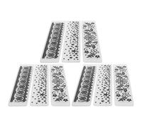 SIXRUN Dossier de Gaufrage Modèle en Plastique Durable pour les Travaux Manuels, Conception Concave-convexe pour la Fabrication de Cartes, 9 Pièces pour le Gaufrage du Papier, Convient à Toutes les