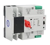 SIXRUN Double Alimentation Commutateur de Transfert Automatique, 100A 2P | Contacts en alliage d\'argent, temps de commutation ≤0,05 s, boîtier ignifuge, sortie de signal par contact sec, montage