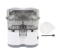 SIXRUN Double Tête Portable Juicer Electric Citrus Juicer pour Orange Citron Kiwi Pamplemousse, Conception Compacte Légère, Lavage Facile (WHITE)