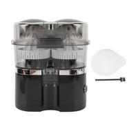 SIXRUN Double Tête Portable Juicer Electric Citrus Juicer pour Orange Citron Kiwi Pamplemousse, Conception Compacte Légère, Lavage Facile (BLACK)