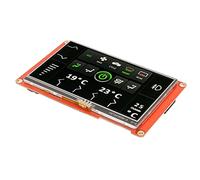 SIXRUN Écran Tactile HMI 4,3 Pouces, 480x272 CTP 128MB Flash | Contrôle industriel MCU 200 MHz, 8 GPIO RTC, 512 Ko de RAM EEPROM, téléchargement de carte SD FAT32, module HMI alimenté 5 V