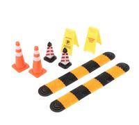 SIXRUN Ensemble D'accessoires de Scène de Voiture RC, Ralentisseurs en Plastique Durables et Cônes de Crème Glacée pour Modèles à échelle 1/18 1/24
