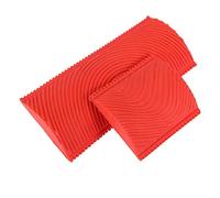 SIXRUN Ensemble de 2 Outils de Peinture avec Brosse en Caoutchouc Effet Grain de Bois pour Décoration Murale DIY, Outils en Caoutchouc Rouge Robustes 5,9" et 2,9" Parfaits pour la Décoration