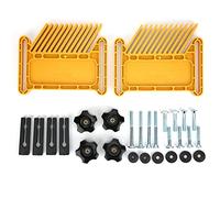 SIXRUN Ensemble de 2 Planches de Guidage Jaunes pour Bois, Accessoires de Menuiserie pour Scie de Table et Scie à Ruban, Aide à la Fixation en PP 166 Mm pour éviter L’inclinaison ou le