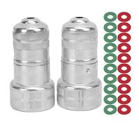 SIXRUN Ensemble de 22 Brosses de Nettoyage de Bornes de Batterie, Outil de Suppression de Corrosion en Acier Inoxydable avec 10 Rondelles Anti-corrosion Rouges et 10 Vertes pour