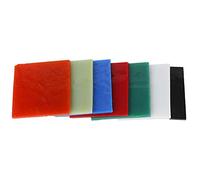 SIXRUN Ensemble de Feuilles de Verre Colorées, Outil Décoratif Fait à la Main, 7 Pièces pour Four à Micro-ondes, Bijoux, Bricolage, Projets de Vitraux