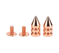 SIXRUN Ensemble de Goujons Coniques à Pointes en Laiton élégant, Pointes de Rivets en Métal, Bord Plus Lisse galvanisé pour Vêtements et Chaussures de Bricolage (7 * 15mm)