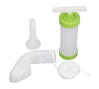 SIXRUN Ensemble de Saucisses de Bouchons de Saucisse en Plastique Outil de Fabricant de Saucisses en Plastique avec 2 Tubes en Entonnoir pour la Cuisson du Jambon et des Saucisses (5 kg Blanc)