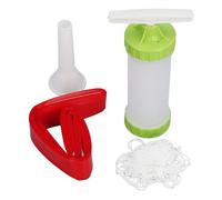 SIXRUN Ensemble de Saucisses de Bouchons de Saucisse en Plastique Outil de Fabricant de Saucisses en Plastique avec 2 Tubes en Entonnoir pour la Cuisson du Jambon et des Saucisses (10 kg de Rouge)