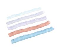 SIXRUN Ensemble de Trame D'extension de Cheveux de Poupée, Perruque en Soie Douce pour Jeu de Poupée, créativité, 5 Pièces pour L'artisanat, Bleu Grisâtre Clair, Couleur Carotte, Vert Clair, Bleu
