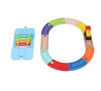 SIXRUN Ensemble de Voies Ferrées Extensibles, Jouet pour Tout-Petits avec Instrument de Musique, Idéal pour Les Enfants