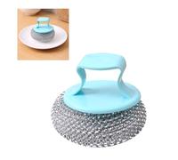 SIXRUN Éponges Durables en ABS et en Acier Inoxydable pour éliminer la Graisse dans les Ustensiles de Cuisine (SILVER)