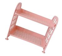 SIXRUN Étagère de Bureau 2 Niveaux, Support Pliable à Deux Étagères en | Support de rangement de garde-corps latéral, Structure légère de 190g, démontage rapide, bureau de vanité de salle de bains