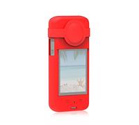 SIXRUN Étui de Protection X3, Couvercle en Silicone avec Capuchon d'objectif, Conception Résistante aux Chocs pour la Photographie et la Vidéographie (Rouge)