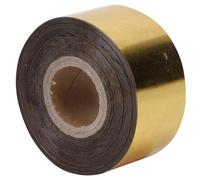 SIXRUN Feuille de Papier doré pour Estampage à Chaud, Rouleau de 3cm X 120m pour Décoration de Bricolage, Boîte D'emballage en Tissu de Cuir (GOLD)