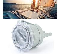 SIXRUN Filtre à Eau de Mer, Crépine d'admission d'Eau Marine ABS, SF-SWF002 pour Bateau de Yacht, Protège le Moteur des Débris avec Dessus Transparent