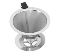 SIXRUN Filtre Anti-colmatage Durable de Goutteur de café D'acier Inoxydable pour le Camping de Lieu de Travail 3,8 Oz (2-4 tasses)