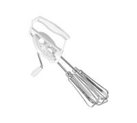 SIXRUN Fouet Mélangeur à œufs en Acier Inoxydable, pour la Cuisson des Remorques de Cuisson, Outil Manuel pour la Cuisine Domestique, ABS Blanc 10x2,6x5,1 Pouces