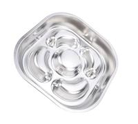 SIXRUN Gamelle pour Chien à Alimentation Lente, Plat Puzzle Antidérapant en Acier Inoxydable 304 pour Petites et Moyennes Races, Plaque à Lécher Anti-étouffement avec Bord de Trop-Plein pour Chats,