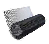 SIXRUN Grille de Calandre en Alliage D'aluminium Noir pour Pare-chocs et Capot, Facile à Découper et à Plier Grâce à Sa Perforation en Forme de losange. (BLACK #-2)