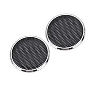 SIXRUN Grille de Haut-Parleur en d'acier, 2 Pièces de 49 Mm, Couvercle de Protection en Métal avec Anneau Décoratif pour Haut-parleurs de Voiture, Système Domestique