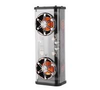 SIXRUN Haut-Parleur Transparent 2x5W, Caisson de Basses, sans Fil, 5.3, Haut-Parleur Portable avec Lumières Colorées pour la Maison, Les Fêtes, Les Voyages, Matériau ABS (Black)