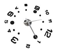 SIXRUN Horloge Murale 3D au Design élégant, Kit de Bricolage Numérique pour la Décoration de la Maison, Salon, Chambre à Coucher, Cuisine