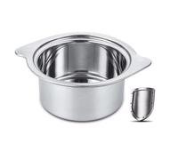 SIXRUN Hot Pot électrique à Chauffage Rapide pour Table de Cuisson à Induction, Design élégant, Pot Individuel pour Shabu Shabu, Magasin de Hot/restaurant en Acier Inoxydable