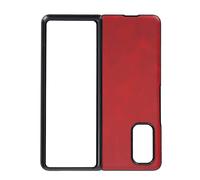 SIXRUN Housse en Cuir pour Smartphone Mix Fold, ABS (Rouge) | Accès aux découpes précises, protection contre les chutes d\'angle, cuir doux au toucher, profil de poche fin, transport