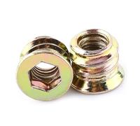 SIXRUN Inserts Filetés en Bois à Entraînement Hexagonal zingué, 20 écrous à Visser M6 M8 M10 pour Meubles en Bois, Assortiment de Tailles de 10 Mm à 25 Mm, Installation Facile avec clé Hexagonale
