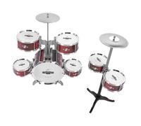 SIXRUN Interaction Entre et Les Enfants Jazz Kids Toy Set, Batterie Musicale de Simulation éducative pour Apprendre la Musique et Le Rythme, 7 Tambours 27 Accessoires