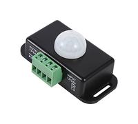 SIXRUN Interrupteur à Capteur de Mouvement PIR, Détecteur Infrarouge de Corps Humain 12V 24V Auto Marche/Arrêt avec Délai Réglable pour Bandes LED Lampes Ampoules