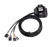 SIXRUN Interrupteur PC de Bureau Câble de Prolongation avec 2 Ports USB 2.0 Microphone pour Ordinateur Rallonge Câble Réseau