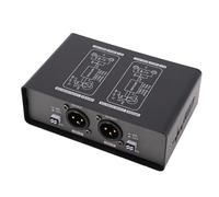 SIXRUN Isolateur de Boucle de Terre, Filtre de Bruit Double Canal, éliminateur de Bourdonnement pour Studio et de Véhicule avec Entrées XLR TRS